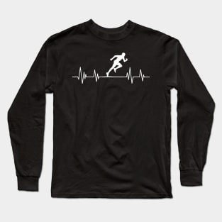 runner heartbeat Run Funny ,Running heartbeat, Long Sleeve T-Shirt